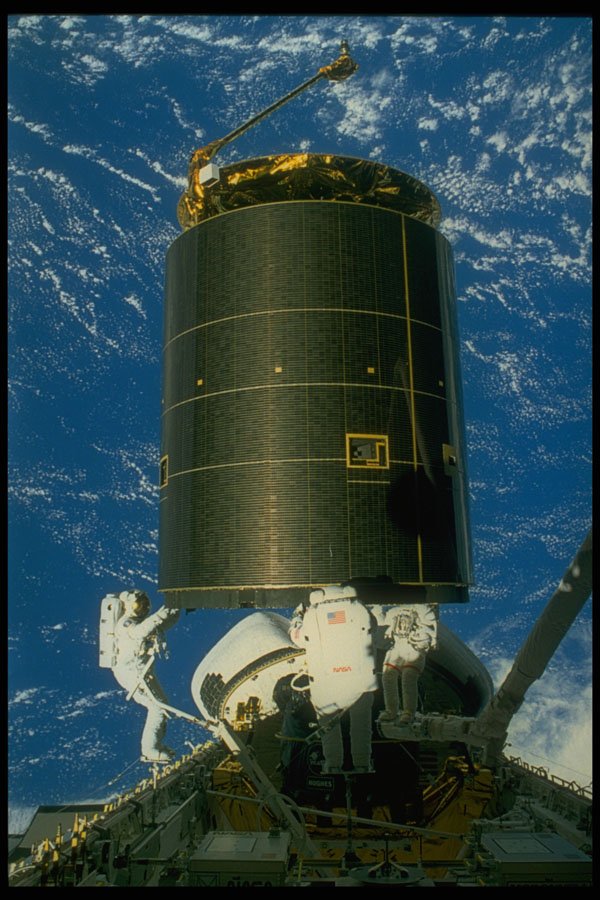 323053 Sattelite In Space A4 Photo Print
