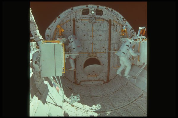 323059 Astronaut In Shuttle Bay A4 Photo Print