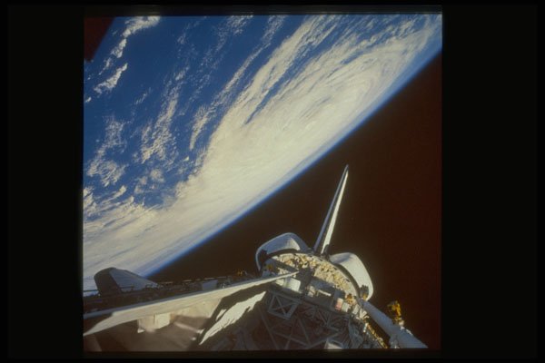 323073 Shuttle In Space A4 Photo Print