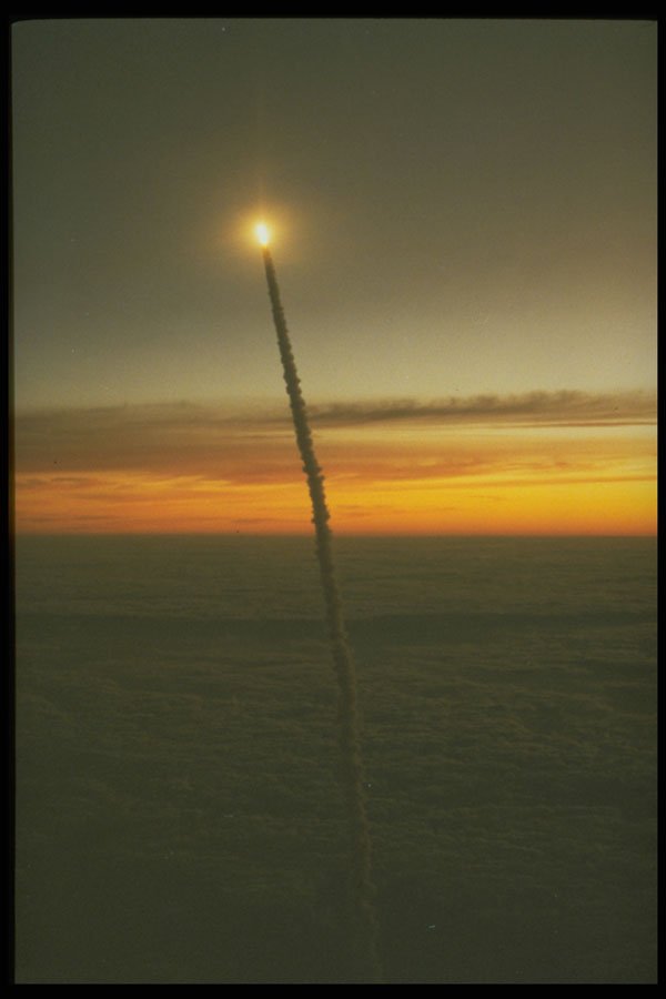 323079 Shuttle Trail In The Sky A4 Photo Print