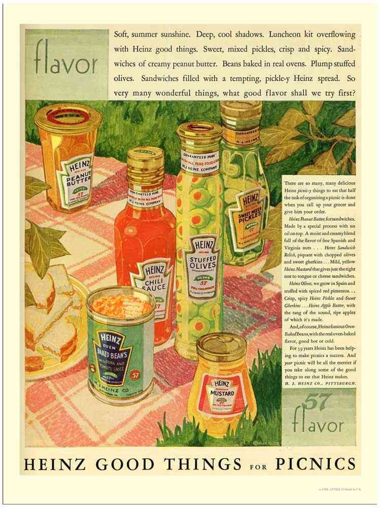 3231 Heinz For Picnics advert A4 Photo Print