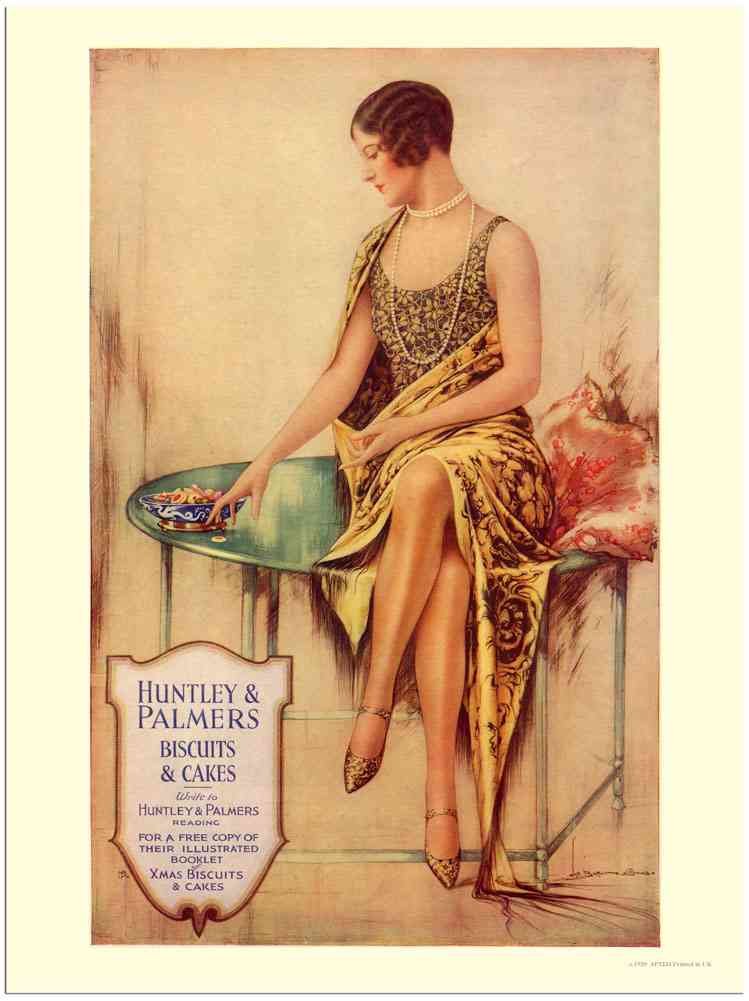 3233 Huntley Palmers Biscuits Cakes advert A4 Photo Print
