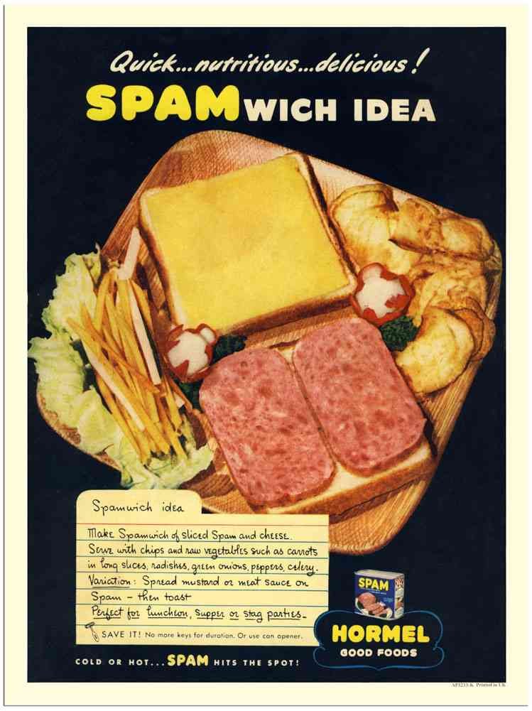 3233K Spam Wich Idea advert A4 Photo Print