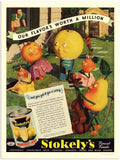 3237 Stokelys Fruit Juice advert A4 Photo Print
