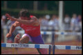 324098 Hurdles runner A4 Photo Print