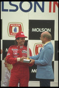 325034 Emerson Fittipaldi, Second Place Trophy, Toronto Indy A4 Photo Print