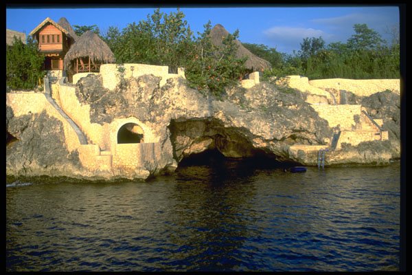 328005 Villa And Caves, Negril A4 Photo Print