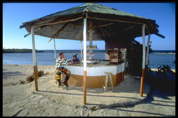 328015 Open Air Bar, Discovery Bay A4 Photo Print