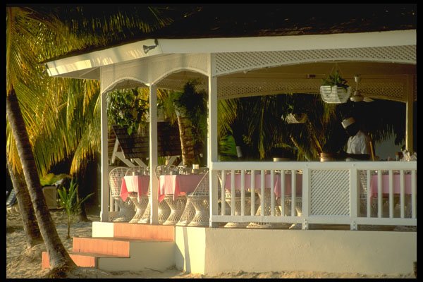 328045 Beachside Restaurant, Sandals, Negril A4 Photo Print