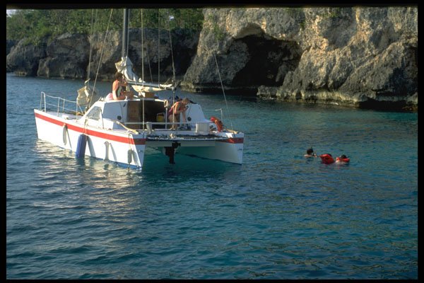 328059 Snorkeling From The Catamaran, Negril A4 Photo Print
