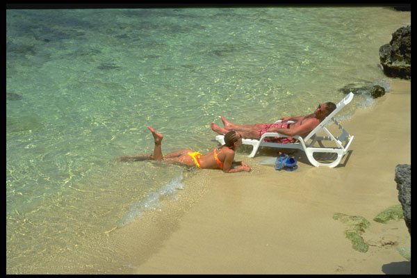 328076 Beach Scene, Negril A4 Photo Print