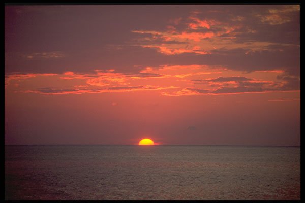 328091 Legendary Negril Sunset From Rick's Cafe A4 Photo Print