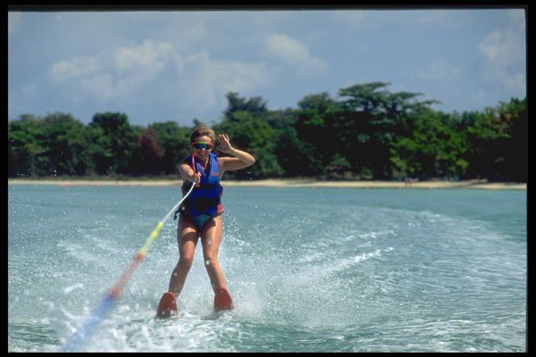 328096 Water Skiing, Grand Lido, Negril A4 Photo Print