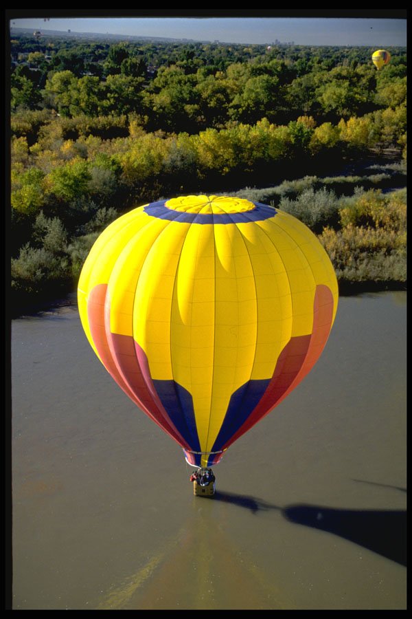 329002 Balloon In Rio Grande River, Albuquerque A4 Photo Print