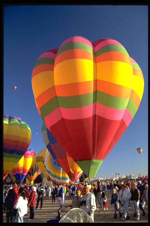 329012 Hot Air Balloons, Mass Ascension, Albuquerque A4 Photo Print