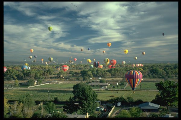 329020 Mass Ascension Of Balloons, Albuquerque A4 Photo Print