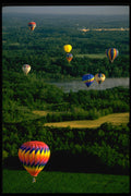 329027 Balloons Over Forest, Michigan A4 Photo Print