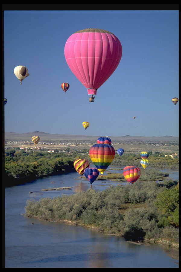 329029 Balloons Over The Rio Grande, Albuquerque A4 Photo Print