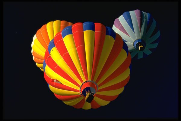 329044 Balloons Against Black, Albuquerque A4 Photo Print