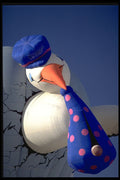 329062 Stork With Baby In Diaper A4 Photo Print
