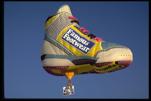 329088 Famous Footwear Flying Shoe A4 Photo Print