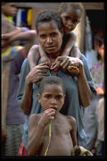 330006 Villager With Children A4 Photo Print