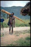 330015 Villager, With Construction Supplies A4 Photo Print