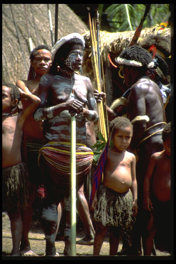 330032 Villagers A4 Photo Print