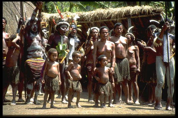 330033 Villagers A4 Photo Print