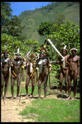 330037 Warriors In Tribal Dance A4 Photo Print