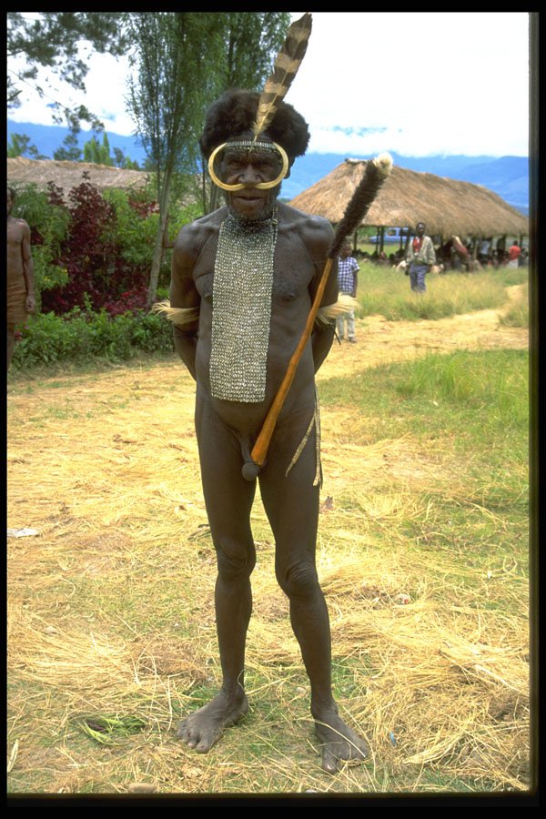 330074 Warrior With Long Koteka A4 Photo Print