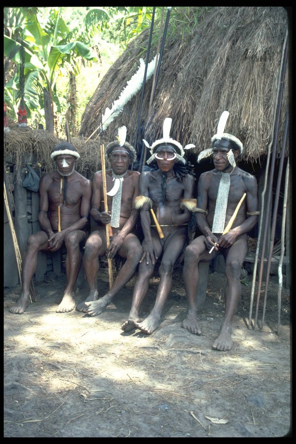 330087 Tribal Hunters On Break A4 Photo Print