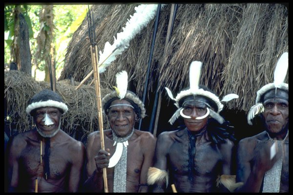 330089 Tribal Hunters On Break A4 Photo Print