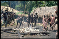 330091 Hunters Preparing Fire A4 Photo Print