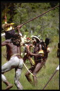 330099 Tribal Hunters A4 Photo Print