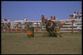 331059 Ladies Barrel Racing A4 Photo Print