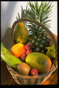332013 Fruit In A Basket A4 Photo Print