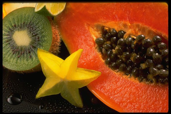 332014 Tree Fruits In A Frame A4 Photo Print