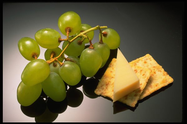 332059 Grapes & Cheese A4 Photo Print