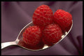 332074 Spoon Full Of Raspberries A4 Photo Print