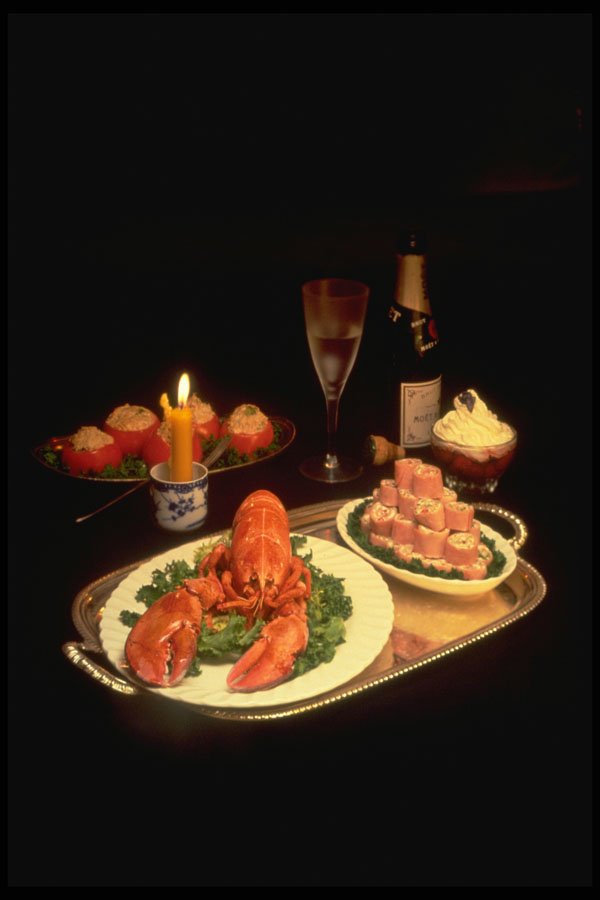 333008 Lobster & Champagne A4 Photo Print