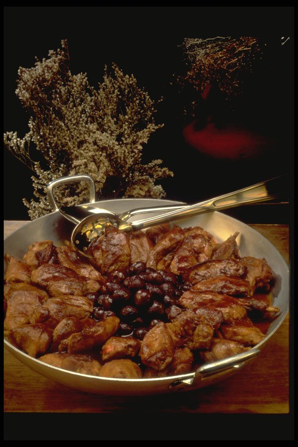 333021 Chicken With Grapes A4 Photo Print