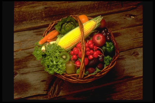 333035 Vegetable Basket A4 Photo Print