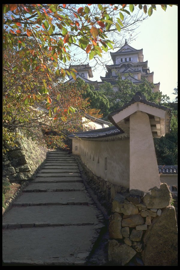 334013 Himeji path, Himeji (White Egret) Castle A4 Photo Print