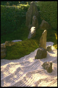 334055 Kyoto temple Garden Stone Pillar A4 Photo Print