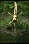 334056 Kyoto bamboo Pipe With Stone Basin A4 Photo Print