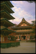 334082 Uno Island vermilion And White Pagoda And Hall A4 Photo Print