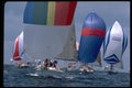 338001 Racing Downwind Off Block Island A4 Photo Print