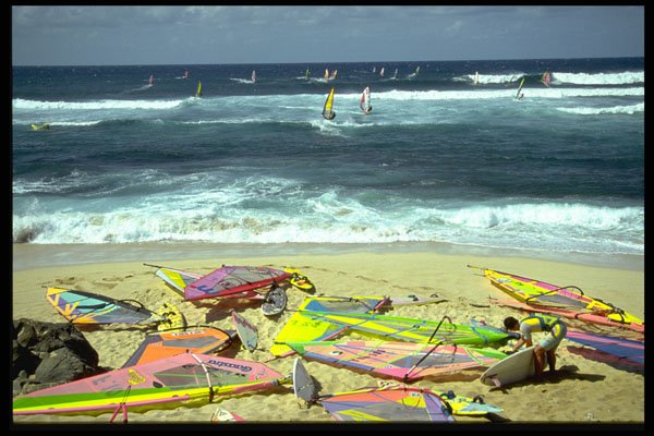 339034 Crowded Lineup, Hawaii A4 Photo Print