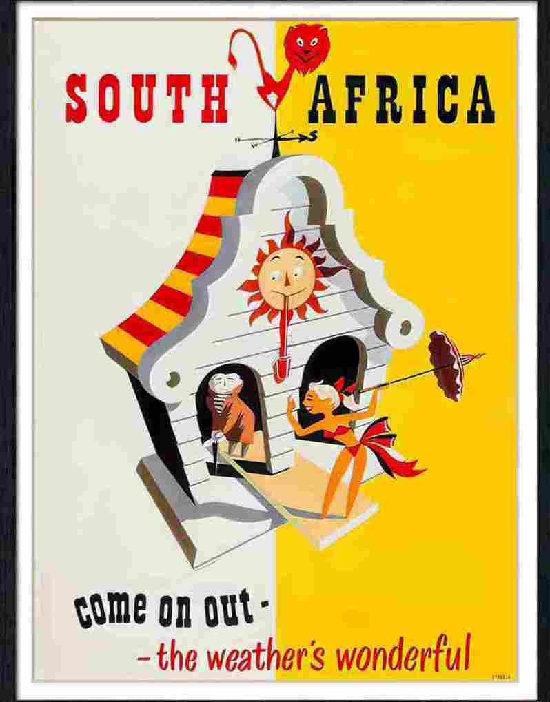 34 south africa travel poster Advert A4 Photo Print